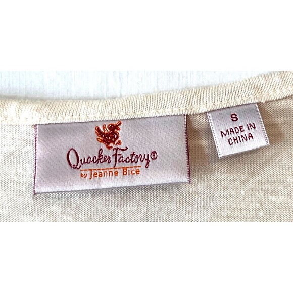 Quacker Factory 3/4 Sleeve Sequined Reindeer Christmas Shirt SIZE 8 - Picture 5 of 6